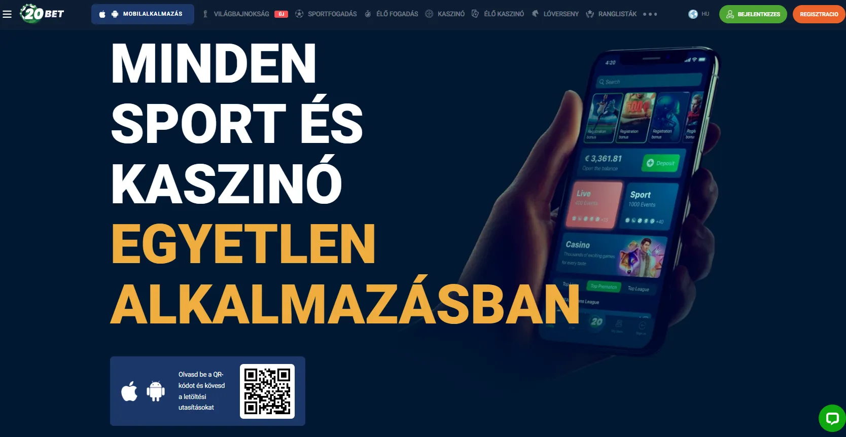 Felhasználói élmény, mobil használat és ügyféltámogatás 20Bet